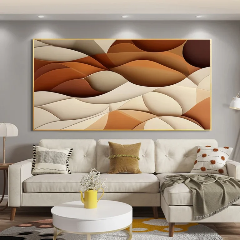 Modern Simple Ripple Light Luxury Canvas Painting Abstract 3D Geometric Texture Art Posters Nordic Style Living Room Home Decor - Image 3