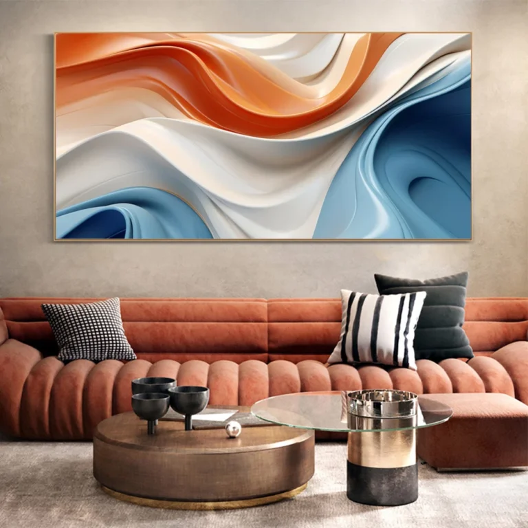 Modern Simple Ripple Light Luxury Canvas Painting Abstract 3D Geometric Texture Art Posters Nordic Style Living Room Home Decor - Image 4