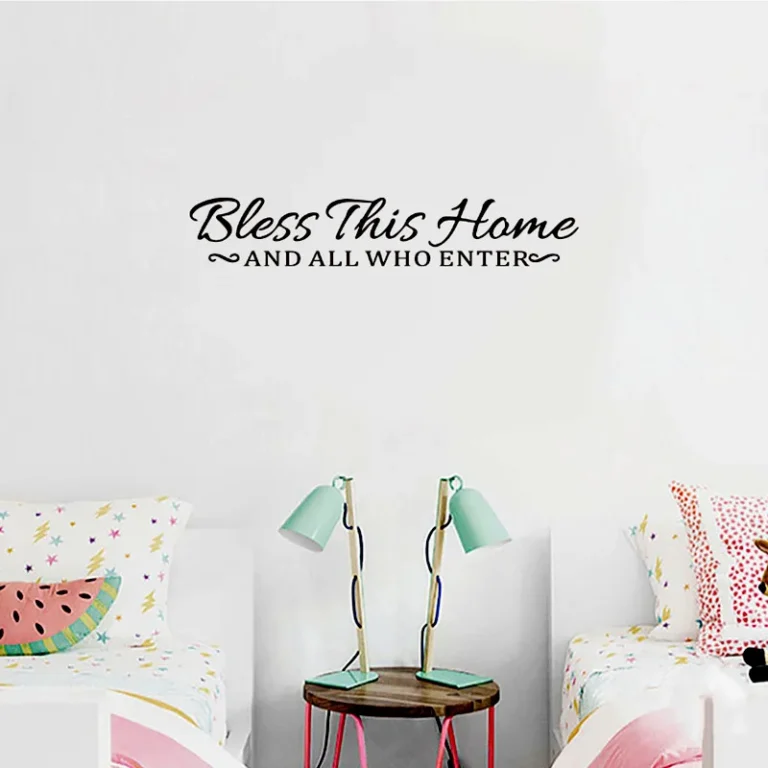Bless This Home And All Who Enter Wall Stickers Home Decor Vinyl Wall Decals Living Room Family Quotes Sayings Stickers PVC - Image 3