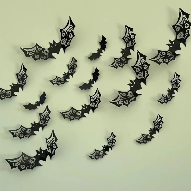 8pcs Halloween 3D Bat Sticker，Black Hollow Bat Wall Sticker Door Window Decor Holiday Party Scene Atmosphere Decoration Props - Image 6