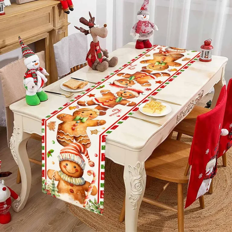 Christmas Linen Table Runners Xmas Dresser Scarf Decor for Home Kitchen Dining Table Cover Christmas Decorations 2025 Navidad - Image 2