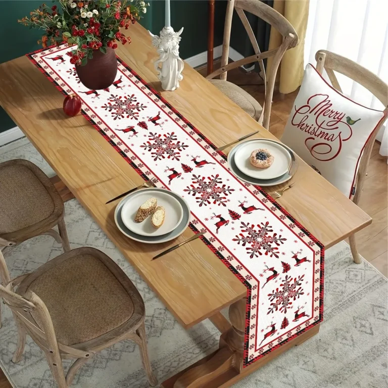 Christmas Linen Table Runners Xmas Dresser Scarf Decor for Home Kitchen Dining Table Cover Christmas Decorations 2025 Navidad - Image 4