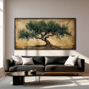Ancient Style Olive Tree Symbol of Peace Wisdom Botanical Nature Art Poster Canvas Painting Wall Print Picture Room Home Decor