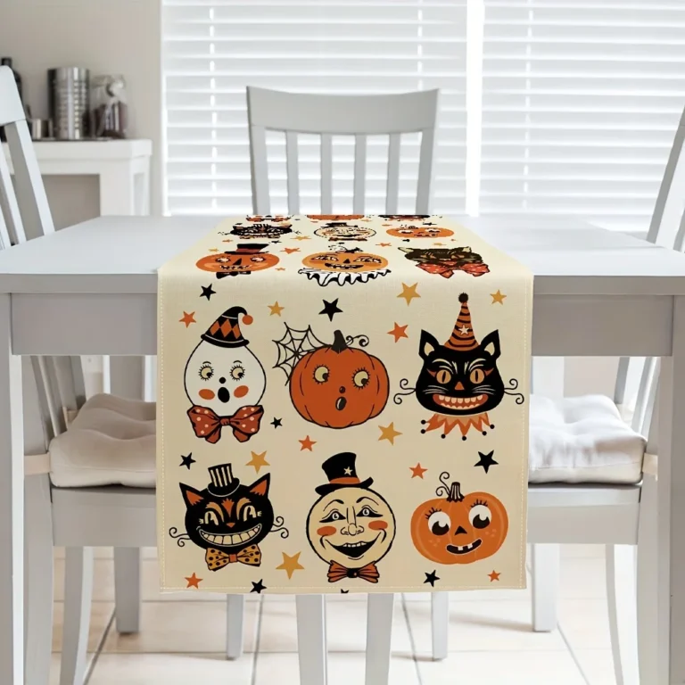 VIKAMA Halloween Table Flag Style, Childlike Cartoon Ghost Face Pumpkin Halloween Party Kitchen Home Decoration - Image 4