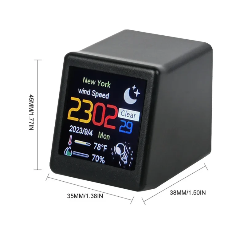 MINI Size Smart WIFI Weather Station Clock for Game Room Decoration. DIY Cute GIF Animations and Electronic Album Function - Image 6