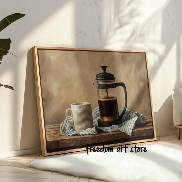 Vintage Coffee French Press Kitchen Rustic Cafe Cozy Coffee Art Poster Canvas Painting Wall Prints Picture for Room Home Decor - Image 4