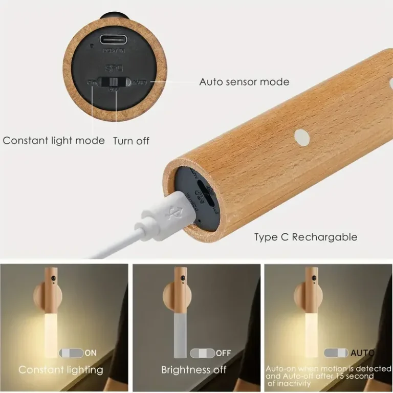 Smart Motion Sensor Night Light LED Rechargeable Magnetic Wall Lamp Portable for Hallway Bedroom Stairs Bathroom Cabinets Decor - Image 5