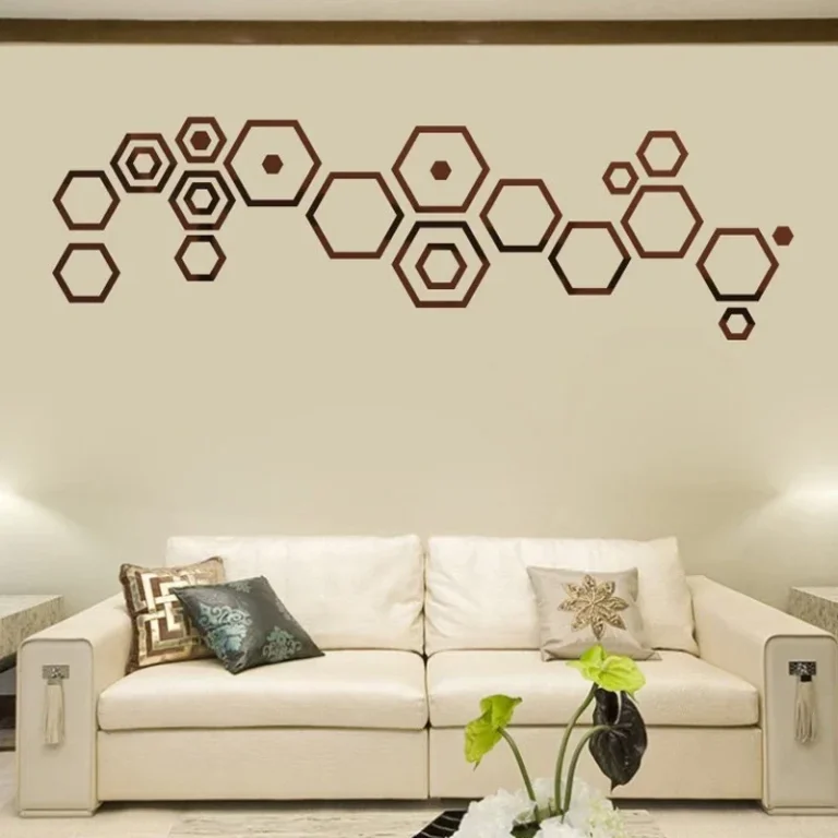 24pcs Hollow 3D Hexagonal Mirror Wall Sticker DIY Honeycomb Decoration Self Adhesive Paper Waterproof Home Living Room Bedroom - Image 5