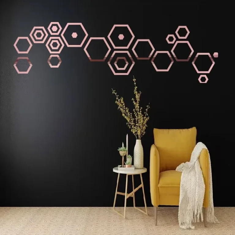 24pcs Hollow 3D Hexagonal Mirror Wall Sticker DIY Honeycomb Decoration Self Adhesive Paper Waterproof Home Living Room Bedroom - Image 6