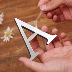 Acrylic Mirror 3D Alphabet  House Number Wall Sticker English Alphabet Sticker Decoration Wedding love letters Decorative
