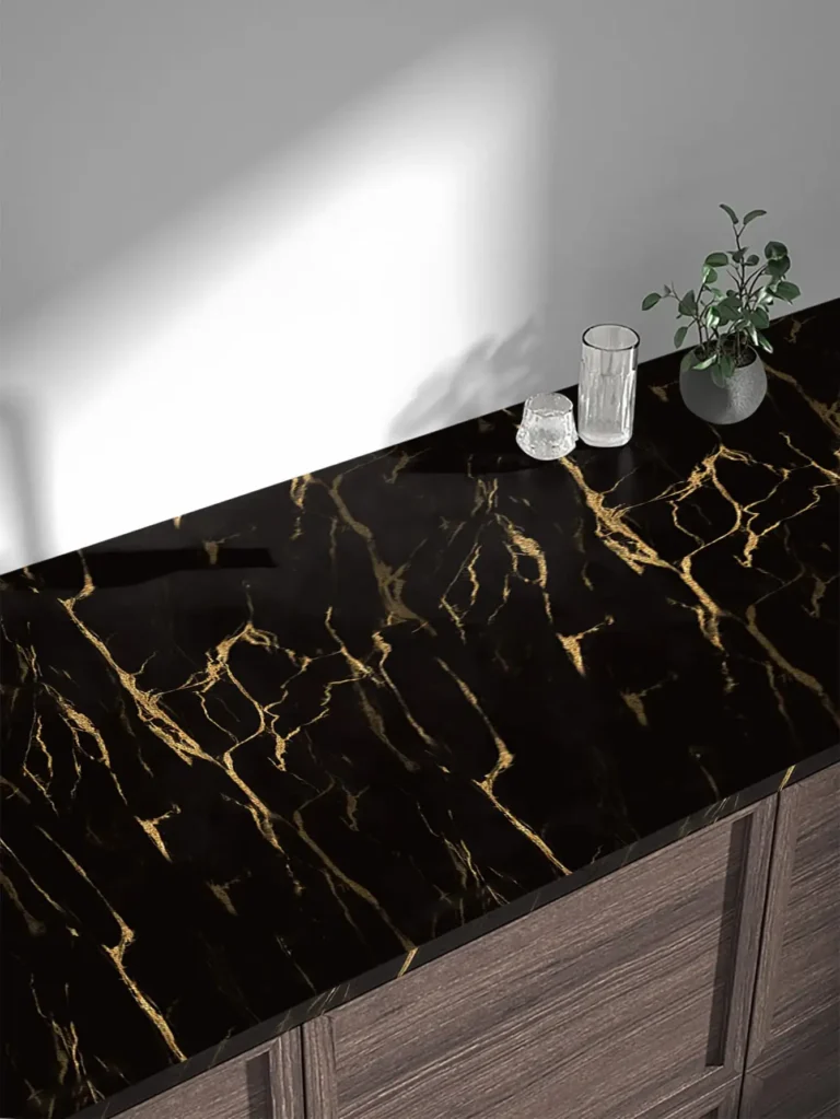 Foil Marble Decor Wallpaper Self Adhesive Waterproof Oil Proof Stickers for Furniture, Cabinets, Kitchen Countertops Renovation - Image 3