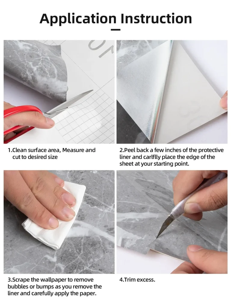 Foil Marble Decor Wallpaper Self Adhesive Waterproof Oil Proof Stickers for Furniture, Cabinets, Kitchen Countertops Renovation - Image 4