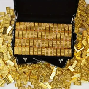 Mini Gold Replica - 24K Gold-Plated Alloy Collectible, Decorative Display Model for Home/Office, Investment Prop Gift (Reali
