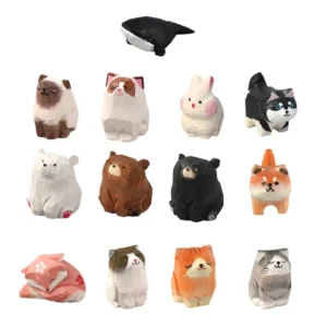 Wooden Animal Figurine Hand Carved Ornament Decoration Crafts