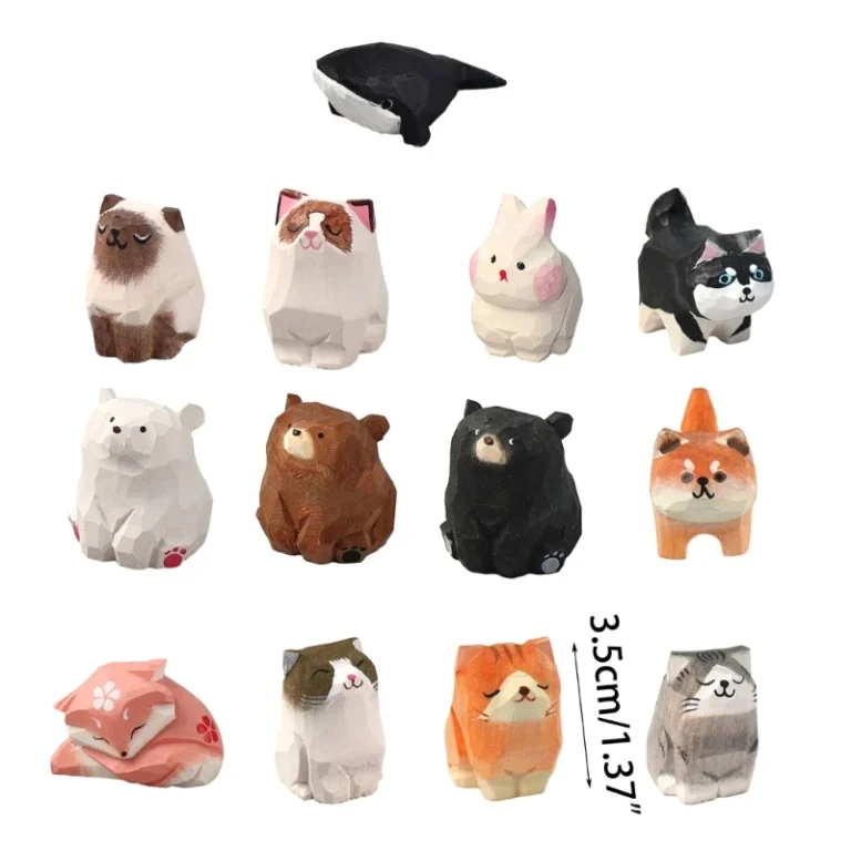 Wooden Animal Figurine Hand Carved Ornament Decoration Crafts - Image 6