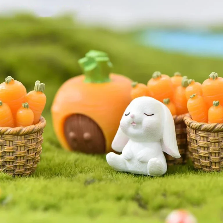 Mini Rabbit Decoration Miniature Hare Animal Figurine Resin Craft Bunny Garden Ornament Dollhouse DIY Accessories - Image 4