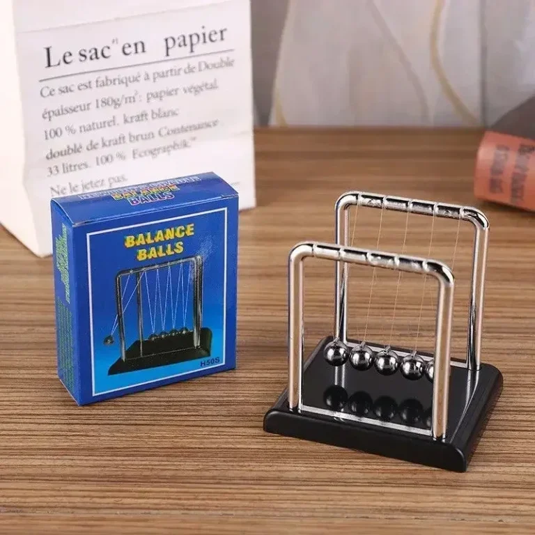 1pc New Metal Pendulum Ball Desk Table Decor Physics Science Pendulum Newton Ball Steel Balance Ball Newton's Cradle - Image 5