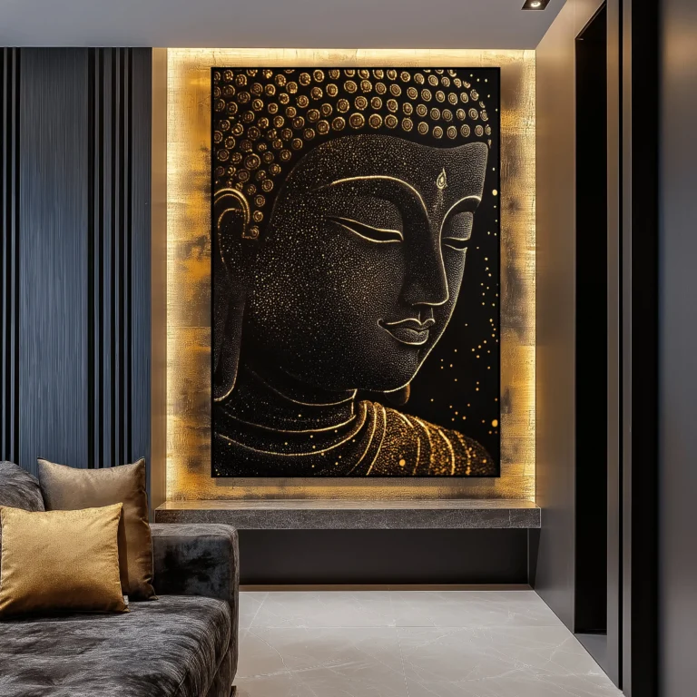 Buddha Modern Art Canvas Painting Poster Buddha Mural Art Print Large Size Wall Decor Zen Abstract Mural Home Decor - Image 3