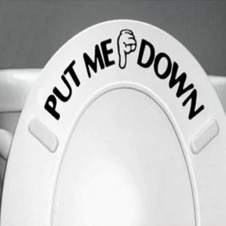 Gesture Hand Decal Funny Bathroom Toilet Seat Wall Sticker Sign For Put Me Down And Decorations For Girls Bedroom Hot Sale