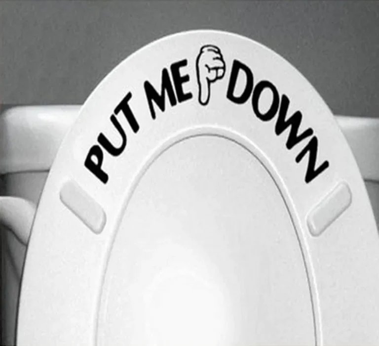 Gesture Hand Decal Funny Bathroom Toilet Seat Wall Sticker Sign For Put Me Down And Decorations For Girls Bedroom Hot Sale