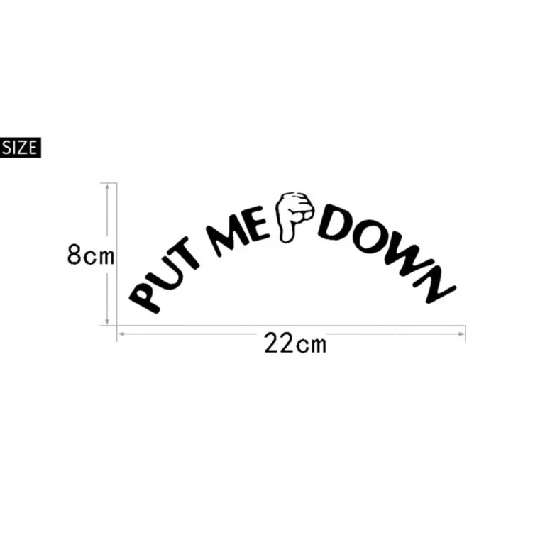 Gesture Hand Decal Funny Bathroom Toilet Seat Wall Sticker Sign For Put Me Down And Decorations For Girls Bedroom Hot Sale - Image 2