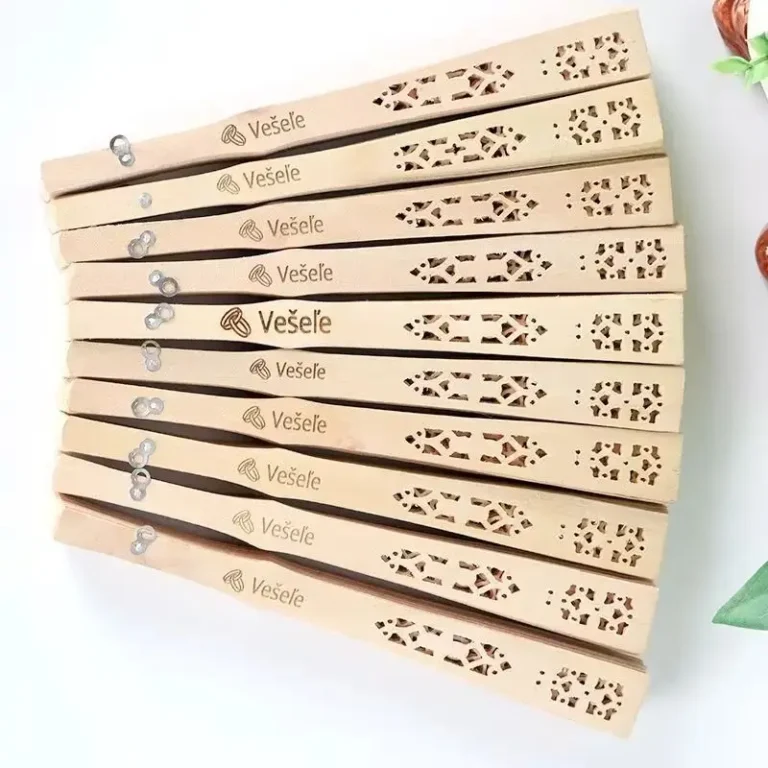 20/60PCS Customized Personalized Wood Folding Hand Wedding Fans Personality bride Fans Gifts For GuestBirthday Baby Party Favor - Image 5