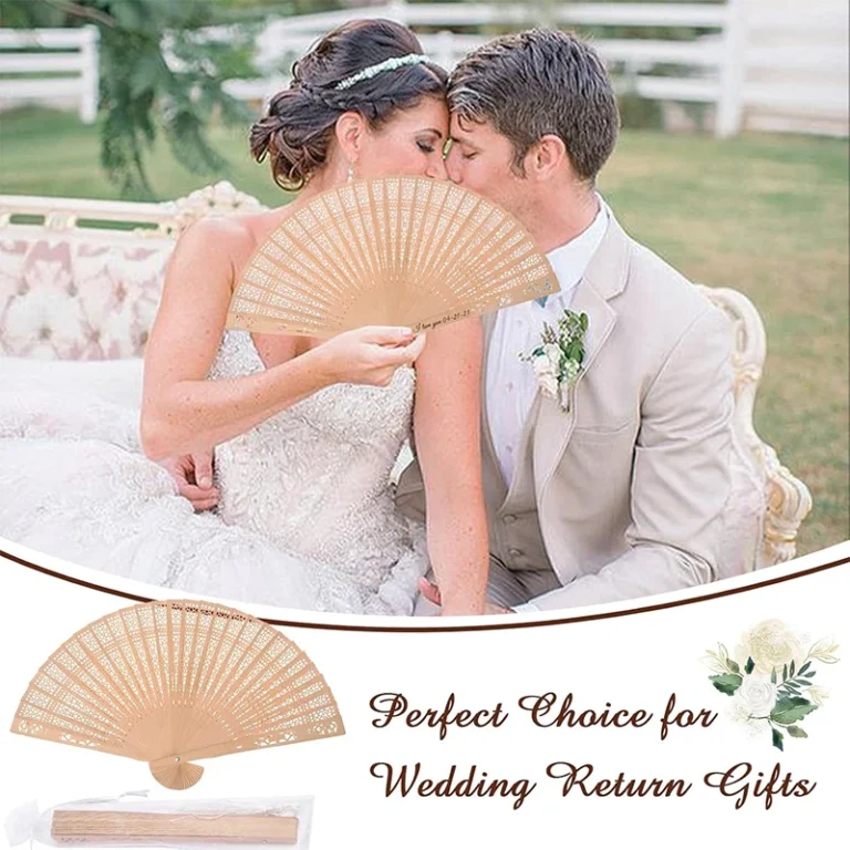 20/60PCS Customized Personalized Wood Folding Hand Wedding Fans Personality bride Fans Gifts For GuestBirthday Baby Party Favor - Image 6