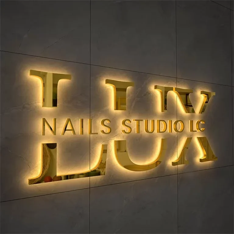 Custom Beauty Salon Indoor 3D logo Sign With Brand Name LED Metal Letter Backlit Sign for Business Wall logo Sign - Image 3