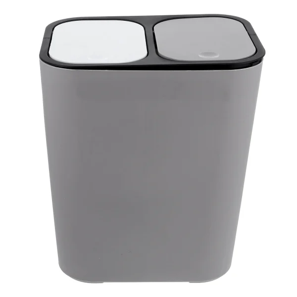 Dry Wet Separation Trash Can 2 Compartments Kitchen Recycling Waste Bin Garbage Container Rubbish Bucket Home Office Stable 2