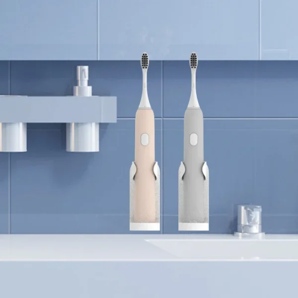 Wall-Mounted Electric Toothbrush Holder Plastic Tooth Brush Rack Razor Hook Storage Shelf Space Saving Home Bathroom Accessories 4