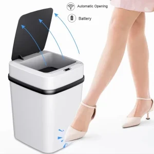 &Touch less Trash Can Intelligent Induction Trash Bin In The Toilet Smart Garbage Bucket Waste Dustbin Smart Trash Can Kitchen 1