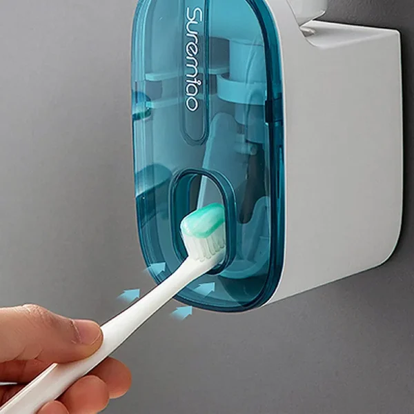 1 PCS Automatic Toothpaste Dispenser Bathroom Accessories Wall Mount Lazy Toothpaste Squeezer Toothbrush Holder 2