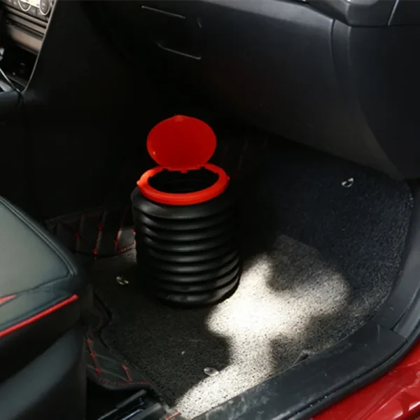 4L Foldable Car Multifunctional Telescopic Waste Bins Storage Bucket with Lid Portable Trash Can Household Kitchen Car Supplies 2