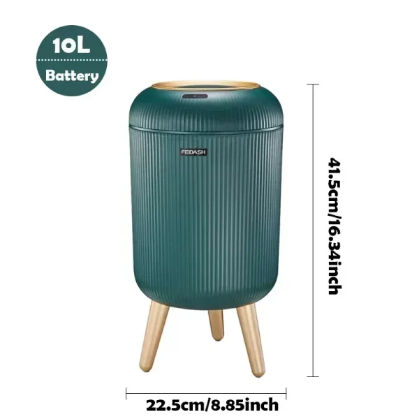 Automatic Trash Can Plastic Kitchen Round Trash Bin with Lid Bathroom Office Automatic Sensor Smart Garbage Bin Home Supplies 6