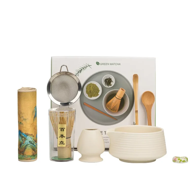 2025 Hot 8PCS Premium Matcha Tea Set Japanese Ceremonial Ceramic Bowl Whisky Gift Set Box Starter Kit Sustainable Eco-friendly - Image 5