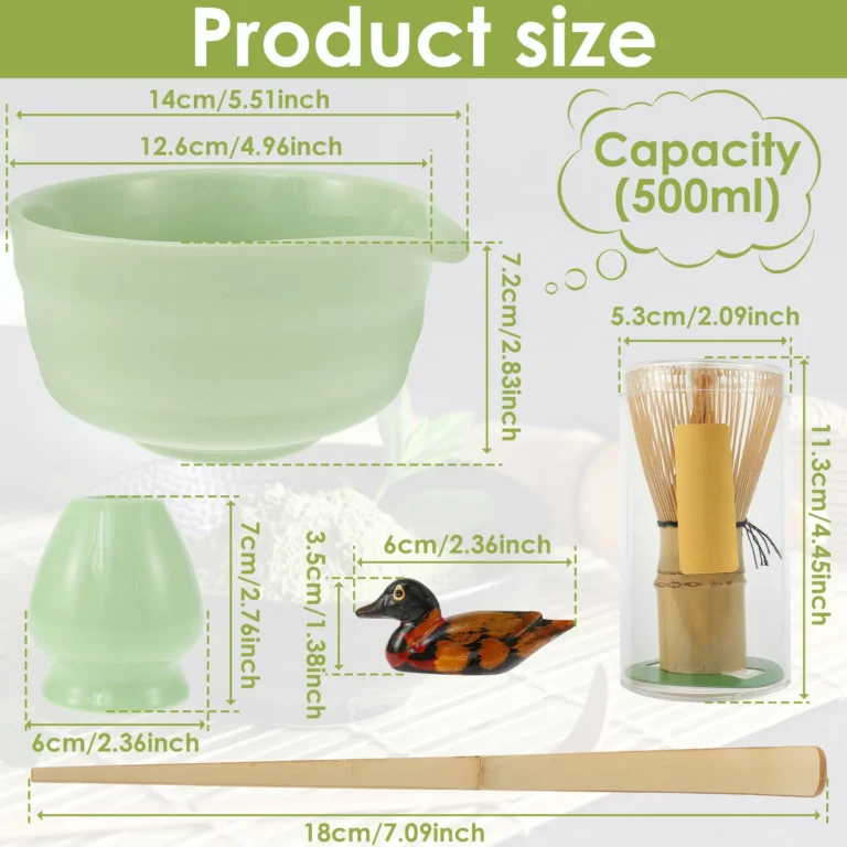 5Pcs Japanese Matcha Tea Set Safe Bamboo Whisk Teaspoon Tea Sets Matcha Bowl Matcha Whisk Holder for Tea Lovers Tea-Making Tools - Image 6