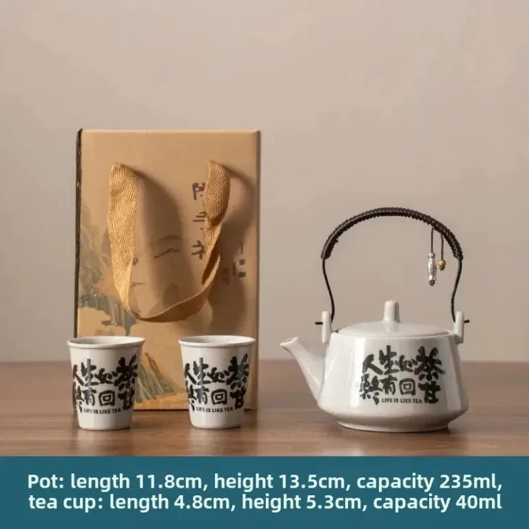 Ceramic Creative Beam Teapot, One Pot, Two Cups Teapot, Tea Cup, Home Tea Making, Kung Fu Tea Set, Gift Set, Gift Box Set - Image 6