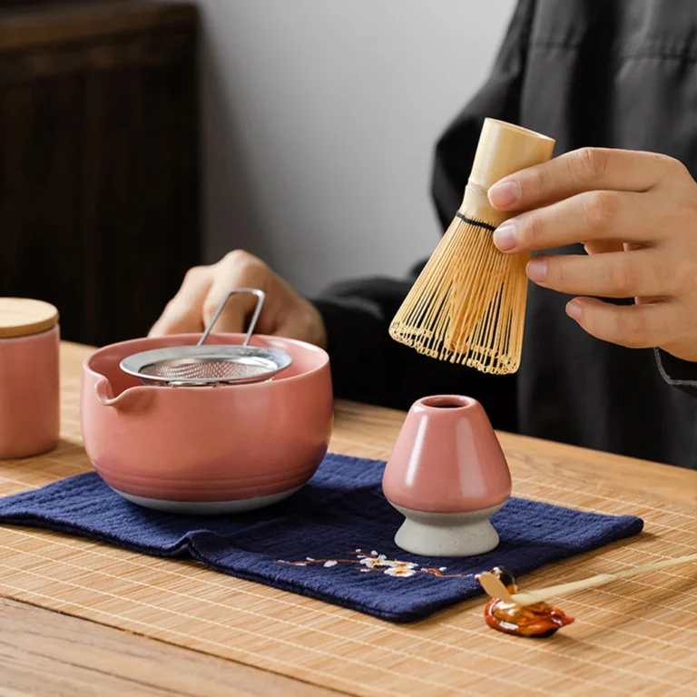 9pcs Japanese Matcha Set with Ceramic Bowl, Bamboo Matcha Whisk and Tea Spoon, Tea Making Tools, Gifts - Image 2