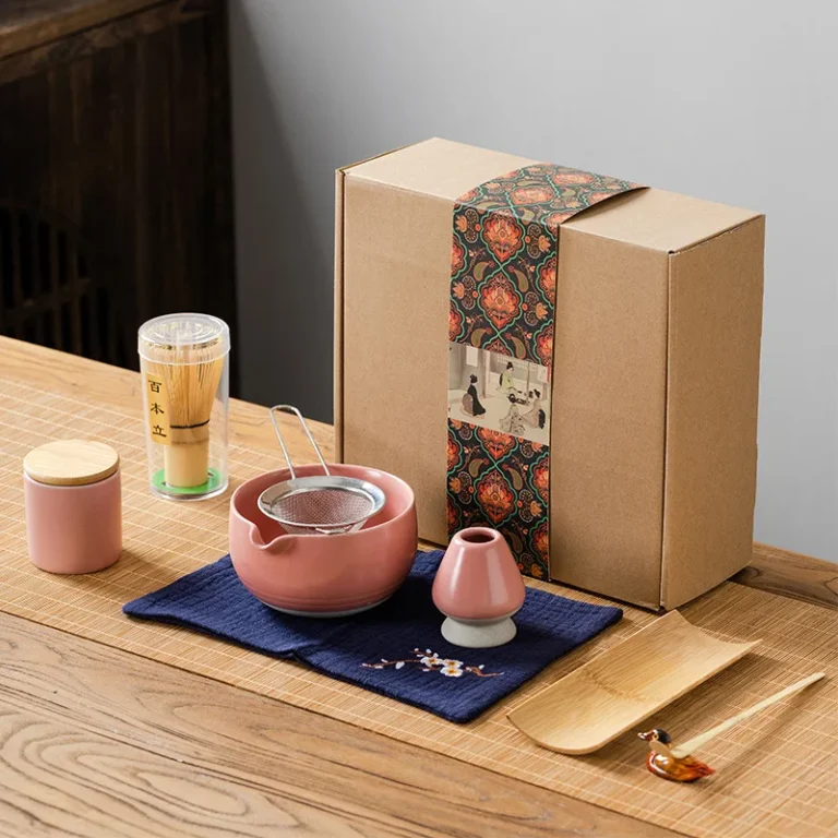 9pcs Japanese Matcha Set with Ceramic Bowl, Bamboo Matcha Whisk and Tea Spoon, Tea Making Tools, Gifts - Image 3