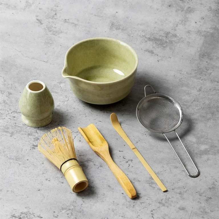 4/5/6PCS Matcha Set Bamboo Whisk Teaspoon Ceramic Bowl Tranditional Tea Sets Home Tea-making Tools Accessories Birthday Gifts - Image 3
