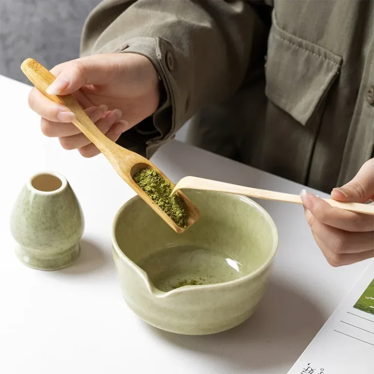 4/5/6PCS Matcha Set Bamboo Whisk Teaspoon Ceramic Bowl Tranditional Tea Sets Home Tea-making Tools Accessories Birthday Gifts - Image 4