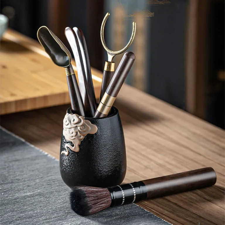 GIANXI Tea Ceremony Six Gentlemen Set Tea Making Tea Set Pot Pen Tea Fork Tea Needle Tea Art Accessories Ebony Tool Tea Pot - Image 4