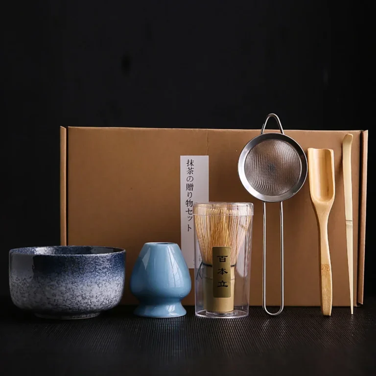 6Pcs 4Pcs Tea Whisk Brush Set Bamboo Matcha Whisk Scoop and Holder Matcha Bowl with Strainer Japanese Matcha Ceremony Accessory - Image 6