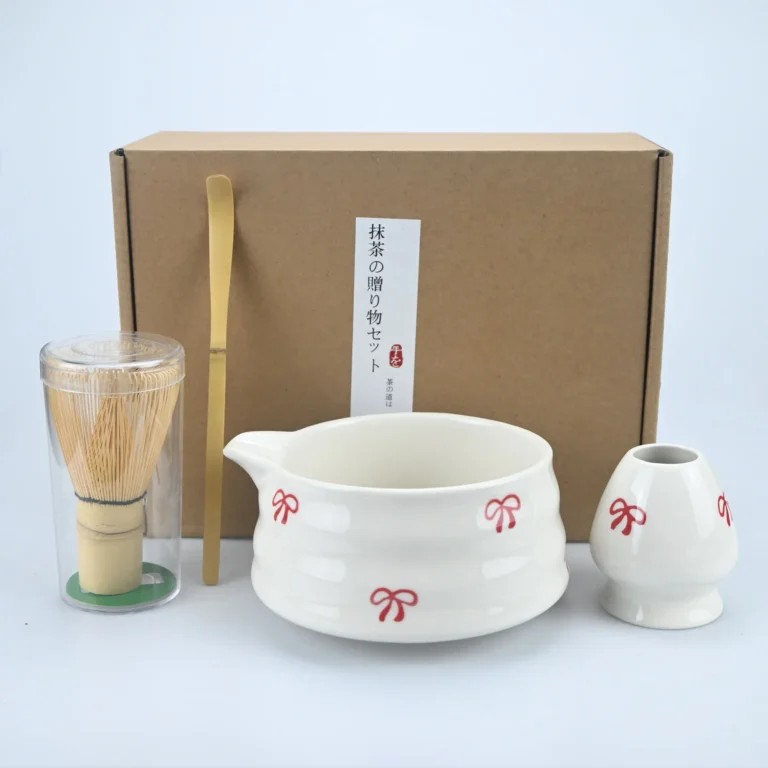 4/5pcs Matcha Whisk Set, Cute Bow Japanese Tea Set includes Whisk Sets and Matcha Bowl with Spout, Traditional Japanese Matcha K - Image 2