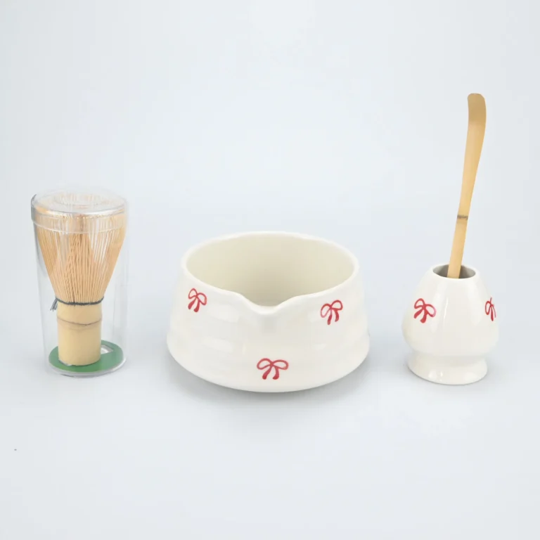 4/5pcs Matcha Whisk Set, Cute Bow Japanese Tea Set includes Whisk Sets and Matcha Bowl with Spout, Traditional Japanese Matcha K - Image 3