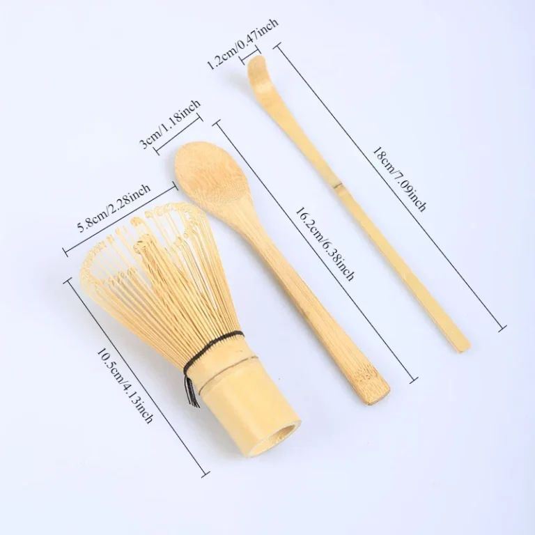 3-piece set Tea Set Japanese Tea Set Matcha Whisk (Chasen) Tea Spoon And Scoop (Chashaku) Matcha Tea Set Bamboo Accessories - Image 6
