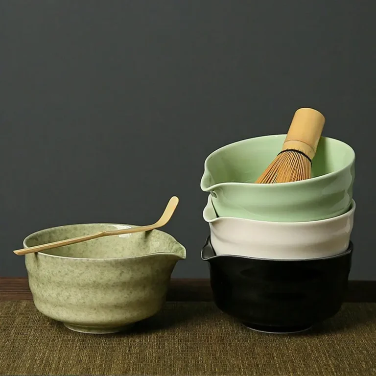 NEW High-end 4pcs/set Japanese Ceramic Matcha Gift Box Matcha Tea Set With Whisk And Bowl Sumptuous Grinder Brush Tea Tools Hold - Image 4