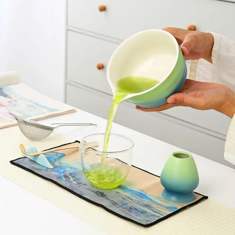 2/7PCS Gradient Matcha Blender Set Bamboo Tea Brush Teaspoon Ceramic Tea Bowl Stand Chasen Tea Tool Kitchen Teaware - Image 5