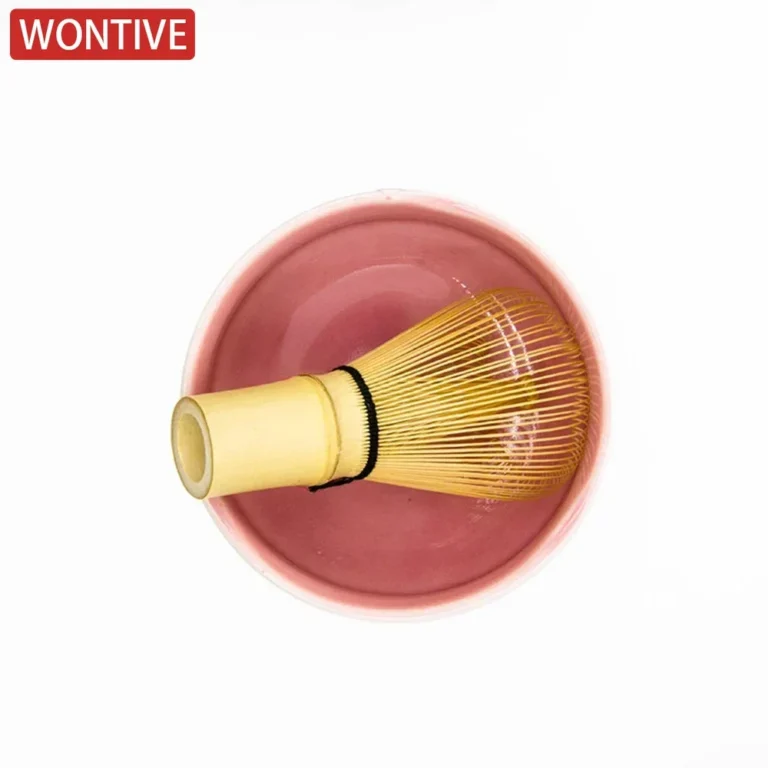 1/3/5pcs Japanese Ceramic Glossy Pink Matcha Bowl Macha Tea Whisk Chawan Chasen Holder Scoop Sifter Cup Ceremony Gift Set - Image 5