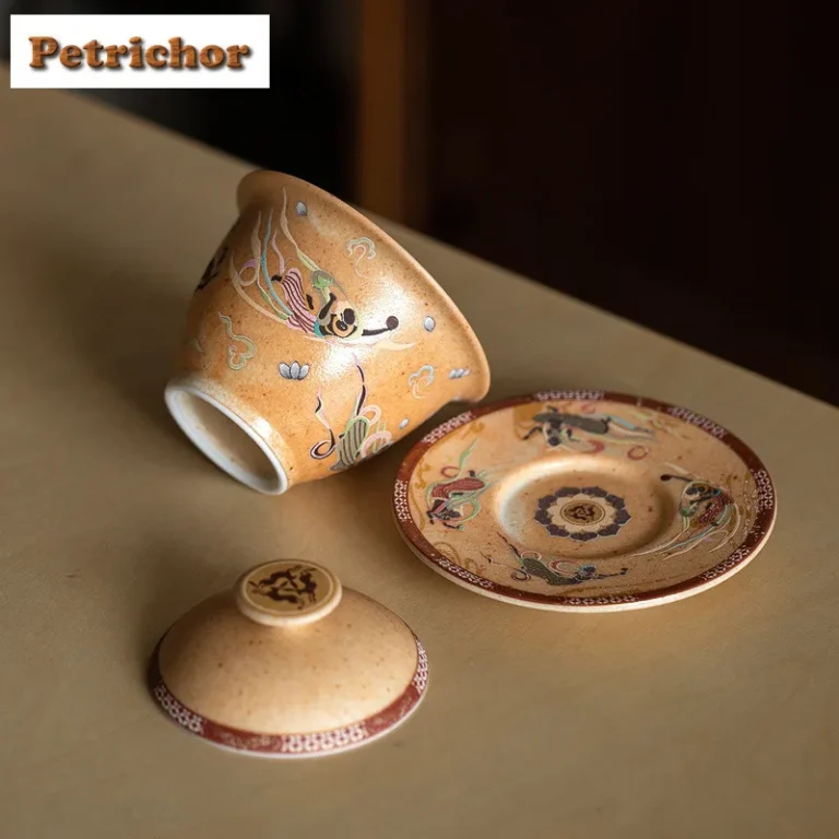 Dunhuang Apsaras Tea Set Complete Set Boutique Tea Ceremony Set Tea Maker Teapot And Tea Cup Set Tableware Supplies Collection - Image 4